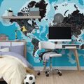 SELF ADHESIVE WALLPAPER MODERN WORLD MAP - SELF-ADHESIVE WALLPAPERS - WALLPAPERS