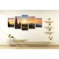 5-PIECE CANVAS PRINT MORNING SUNRISE OVER THAILAND - PICTURES OF NATURE AND LANDSCAPE - PICTURES