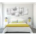 5-PIECE CANVAS PRINT LUXURY IN BLACK AND WHITE - BLACK AND WHITE PICTURES - PICTURES