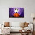 QUADRO SU TELA – ZUCCA SOTTO IL CIELO VIOLA - QUADRI HALLOWEEN E HORROR - STAMPE E QUADRI