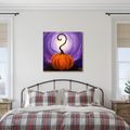 QUADRO SU TELA – ZUCCA ARANCIONE NEL VORTICE - QUADRI HALLOWEEN E HORROR - STAMPE E QUADRI