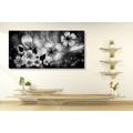 CANVAS PRINT FLOWER FANTASY IN BLACK AND WHITE - BLACK AND WHITE PICTURES - PICTURES