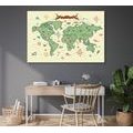 DECORATIVE PINBOARD ORIGINAL WORLD MAP - PICTURES ON CORK - PICTURES