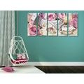 5-PIECE CANVAS PRINT ROMANTIC VINTAGE STYLE - VINTAGE AND RETRO PICTURES - PICTURES