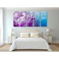 5-PIECE CANVAS PRINT MAGICAL PURPLE ABSTRACTION - ABSTRACT PICTURES{% if product.category.pathNames[0] != product.category.name %} - PICTURES{% endif %}