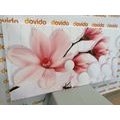 QUADRO MAGNOLIA CON ELEMENTI ASTRATTI - QUADRI DI FIORI - QUADRI