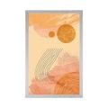 POSTER MODELE MODERNE PEACH FUZZ - FORME ABSTRACTE - POSTERE