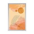 POSTER MODERNE MUSTER PEACH FUZZ - ABSTRAKTE FORMEN - POSTER