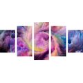 5-PIECE CANVAS PRINT COLOR SPIRAL - ABSTRACT PICTURES - PICTURES