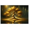 WANDBILD LEUCHTENDER LEBENSBAUM IN DER NACHT - BILDER BÄUME DES LEBENS - BILDER