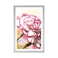 POSTER MIT PASSEPARTOUT ELEGANTE NELKE - BLUMEN - POSTER