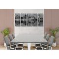 5-PIECE CANVAS PRINT CITY OF MANHATTAN IN BLACK AND WHITE - BLACK AND WHITE PICTURES - PICTURES