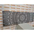 CANVAS PRINT HAND DRAWN MANDALA IN BLACK AND WHITE - BLACK AND WHITE PICTURES - PICTURES