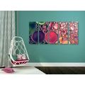 5-PIECE CANVAS PRINT ABSTRACT OIL DROPS - ABSTRACT PICTURES - PICTURES