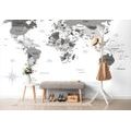 SELF ADHESIVE WALLPAPER BLACK AND WHITE MAP WITH A BLUE CONTRAST - SELF-ADHESIVE WALLPAPERS - WALLPAPERS