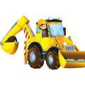 CANVAS PRINT CHILDREN'S EXCAVATOR - CHILDRENS PICTURES - PICTURES