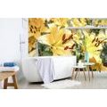 WALL MURAL YELLOW LILY - WALLPAPERS FLOWERS - WALLPAPERS