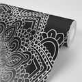 PAPIER PEINT À MOTIFS ÉLÉMENTS DE MANDALA EN NOIR ET BLANC - PAPIER PEINT NOIR ET BLANC - PAPIER PEINT