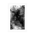 POSTER WITH MOUNT MODERN MEDIA PAINTING IN BLACK AND WHITE - BLACK AND WHITE - POSTERS