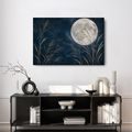 TABLEAU SUR TOILE – NUIT AU CLAIR DE LUNE DANS LES ROSEAUX DORÉS - TABLEAUX MOIS - TABLEAUX