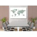 CANVAS PRINT DECENT MAP IN GREEN DESIGN - PICTURES OF MAPS - PICTURES