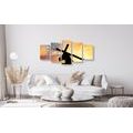 5-PIECE CANVAS PRINT CROSS ON SHOULDERS - PICTURES OF ANGELS - PICTURES