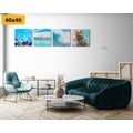 CANVAS PRINT SET SEASIDE LANDSCAPE - SET OF PICTURES - PICTURES