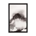 AFFICHE MONTAGNE JAPONAISE - NOIR ET BLANC - AFFICHES