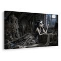 QUADRO SU TELA – RAGAZZA GOTICA CON FARFALLA - QUADRI HALLOWEEN E HORROR - STAMPE E QUADRI