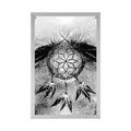 POSTER INDIAN DREAM CATCHER IN BLACK AND WHITE - BLACK AND WHITE - POSTERS