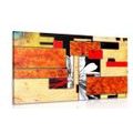 CANVAS PRINT ABSTRACTION IN ORANGE DESIGN - ABSTRACT PICTURES - PICTURES