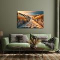 WANDBILD WEG ZWISCHEN DÜNEN ZUM MEER - BILDER MEER UND STRAND - BILDER