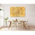 WANDBILD GOLDENES ETHNISCHES MANDALA - BILDER MIT FENG SHUI-MOTIVEN - BILDER