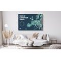 DECORATIVE PINBOARD EDUCATIONAL MAP WITH THE NAMES OF THE COUNTRIES OF THE EUROPEAN UNION - PICTURES ON CORK - PICTURES