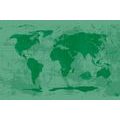 SELF ADHESIVE WALLPAPER RUSTIC WORLD MAP IN GREEN COLOR - SELF-ADHESIVE WALLPAPERS - WALLPAPERS