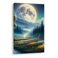 TABLOU NATURĂ NOCTURNĂ LINIȘTITĂ CU RÂU - TABLOU PĂDURE - TABLOURI