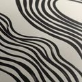 WANDBILD ABSTRAKTE SCHWARZ-WEISSE WELLENLINIEN - WANDBILDER ABSTRAKTE FORMEN - BILDER