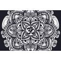 SAMOLEPÍCÍ TAPETA MANDALA ZDRAVÍ V ČERNOBÍLÉM PROVEDENÍ - SAMOLEPÍCÍ TAPETY - TAPETY