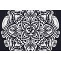 SELF ADHESIVE WALLPAPER MANDALA OF HEALTH IN BLACK AND WHITE - SELF-ADHESIVE WALLPAPERS - WALLPAPERS