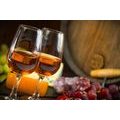 CANVAS PRINT TWO GLASSES OF ROSÉ WINE - PICTURES OF FOOD AND DRINKS - PICTURES