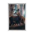 POSTER DEER IN A PINE FOREST - ANIMALS - POSTERS