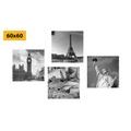 CANVAS PRINT SET CITIES AND HISTORICAL POSTCARDS - SET OF PICTURES - PICTURES