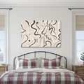 TABLEAU SUR TOILE – FLUX ABSTRAIT DE LIGNES NOIRES - IMAGES FORMES ABSTRAITES - TABLEAUX