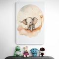 IMPRESSION SUR TOILE ÉLÉPHANT RÊVEUR - ANIMAUX DE RÊVE - IMPRESSION SUR TOILE