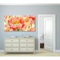 CANVAS PRINT RED PEONIES - PICTURES FLOWERS - PICTURES