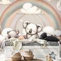 TAPETA DĚTSKÁ ZVÍŘÁTKA S DUHOU - DĚTSKÉ TAPETY - TAPETY