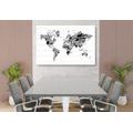 CANVAS PRINT MUSICAL WORLD MAP IN INVERSE FORM - PICTURES OF MAPS - PICTURES