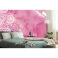 TAPETE MANDALA ROSA AQUARELL - TAPETEN MIT FENG SHUI-MOTIVEN - TAPETEN