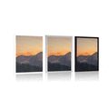 POSTER SUNSET ON THE MOUNTAINS - NATURE - POSTERS