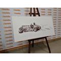 CANVAS PRINT RETRO RACING CAR - VINTAGE AND RETRO PICTURES - PICTURES